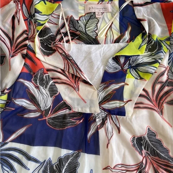 Philosophy Blue and Yellow Graphic Midi Dress - Picture 3 of 10